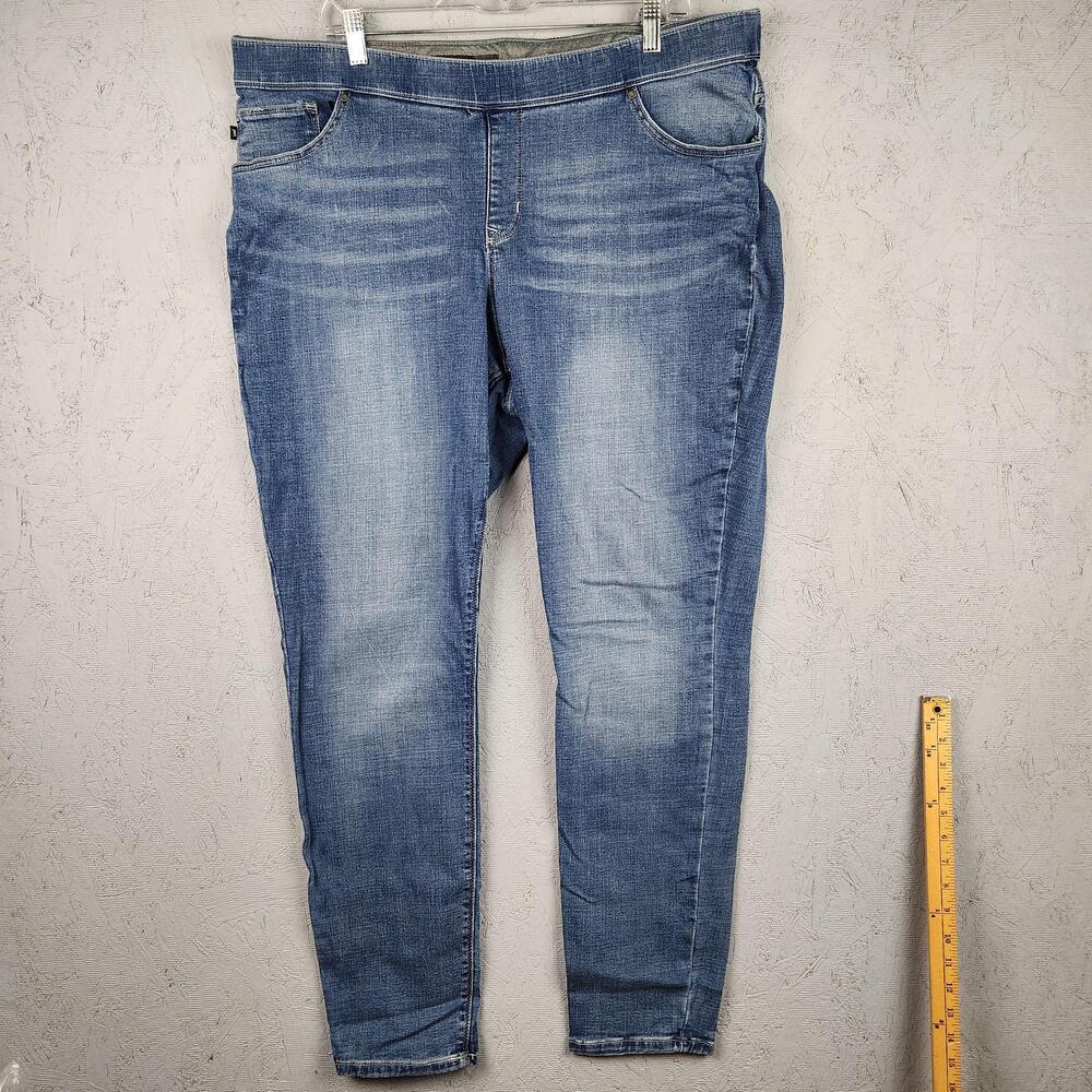 Lee Dream Jean Legging Womens 18W Long Blue Modern Series Stretch Denim Jegging